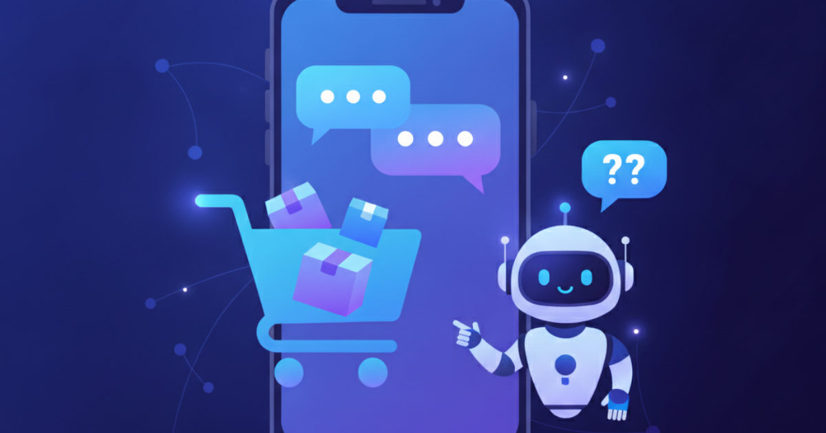 Loja virtual atendendo clientes no WhatsApp com inteligência artificial: smartphone com conversas de venda e carrinho de compras